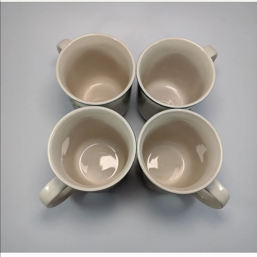 Coffee Tea Mugs Stoneware Cups Apple Blossoms⚡FINAL SALE
